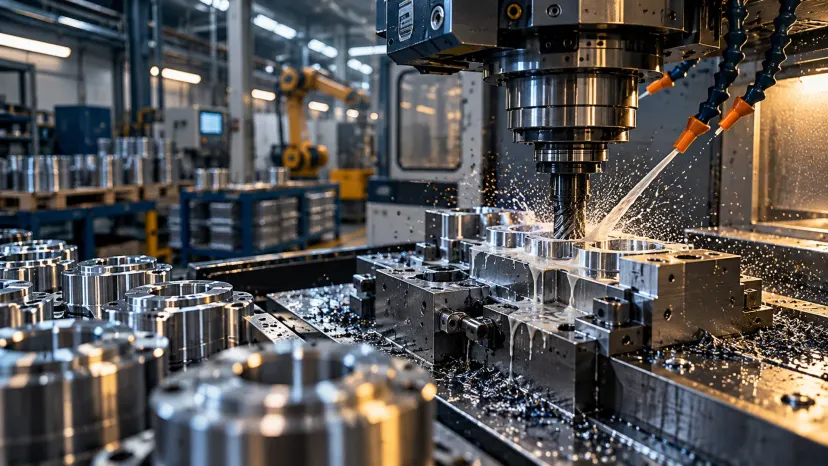 Precision machining in a factory
